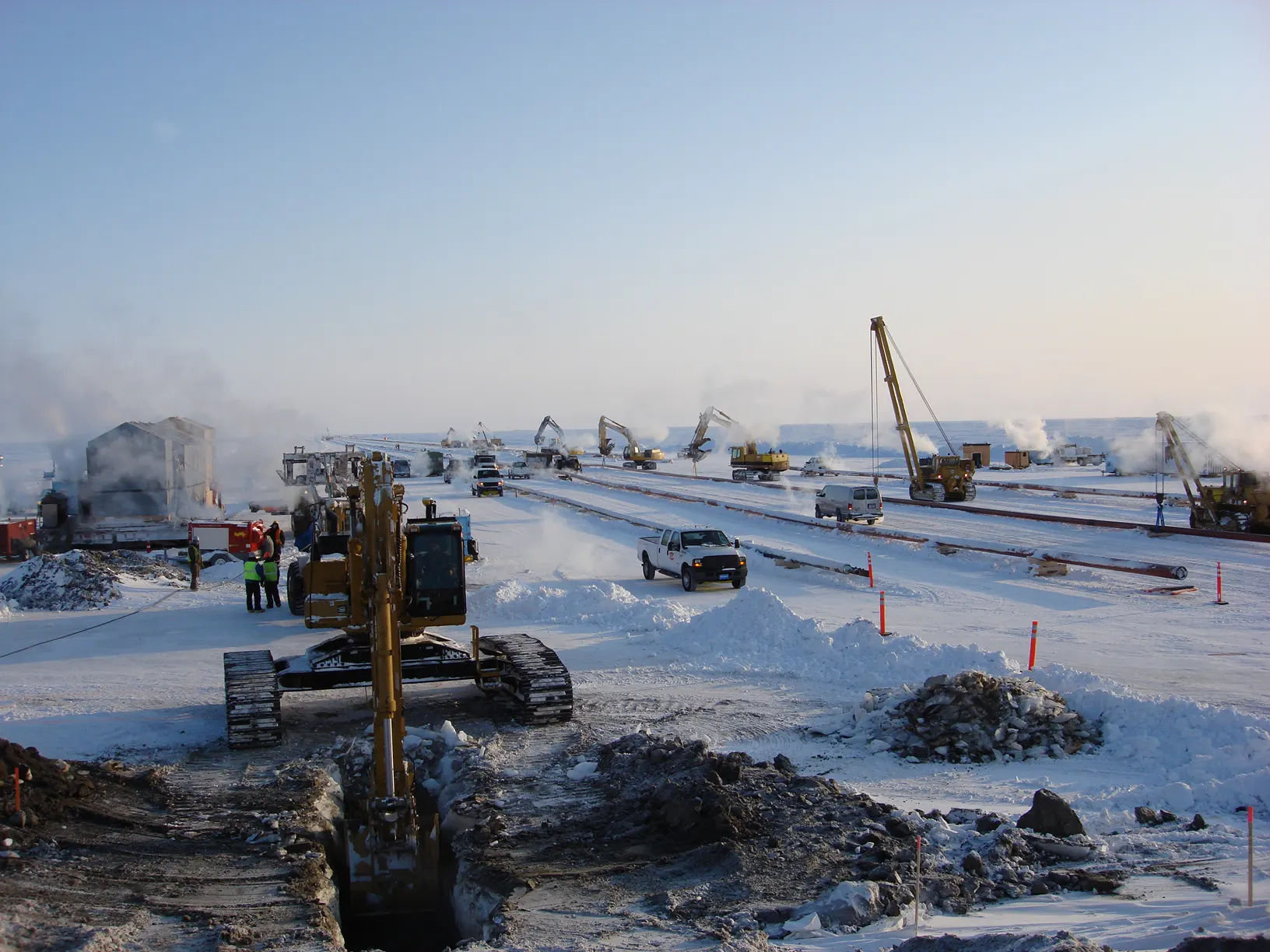 alaska construction on ice